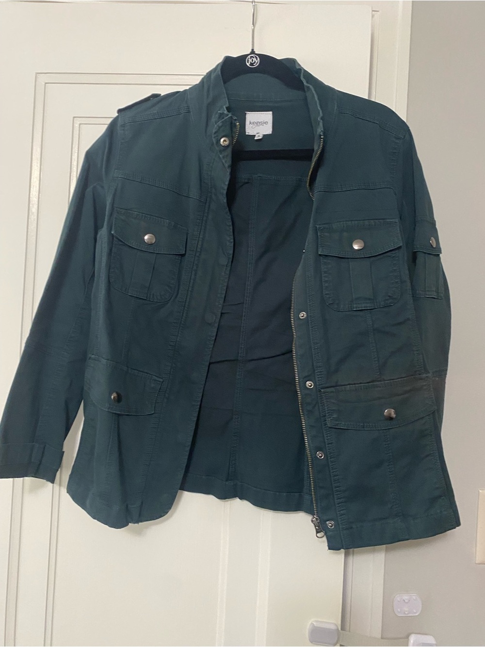 Kensie Teal Utility Field Jacket